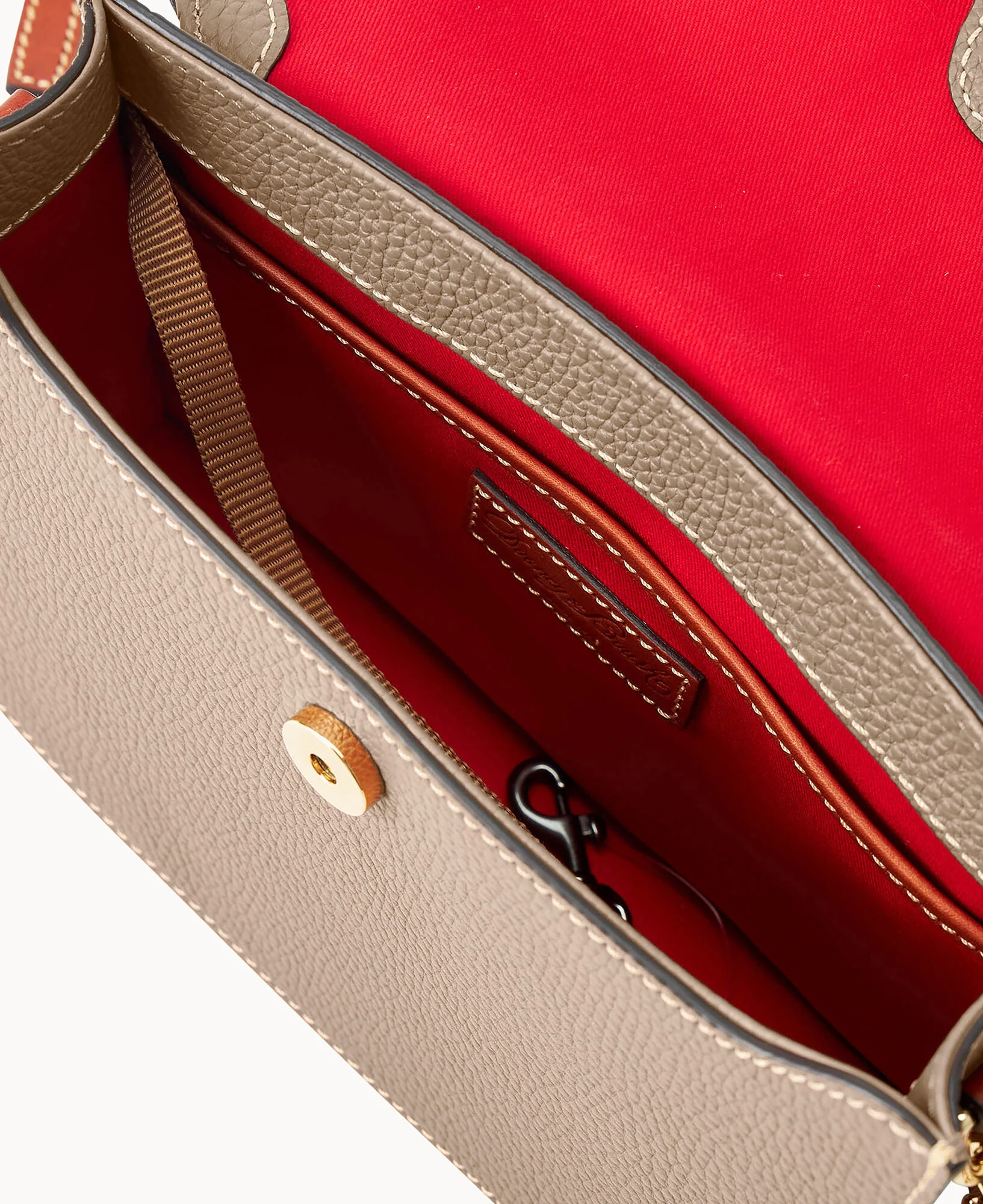 Pebble Grain East West Flap Crossbody - Image 13