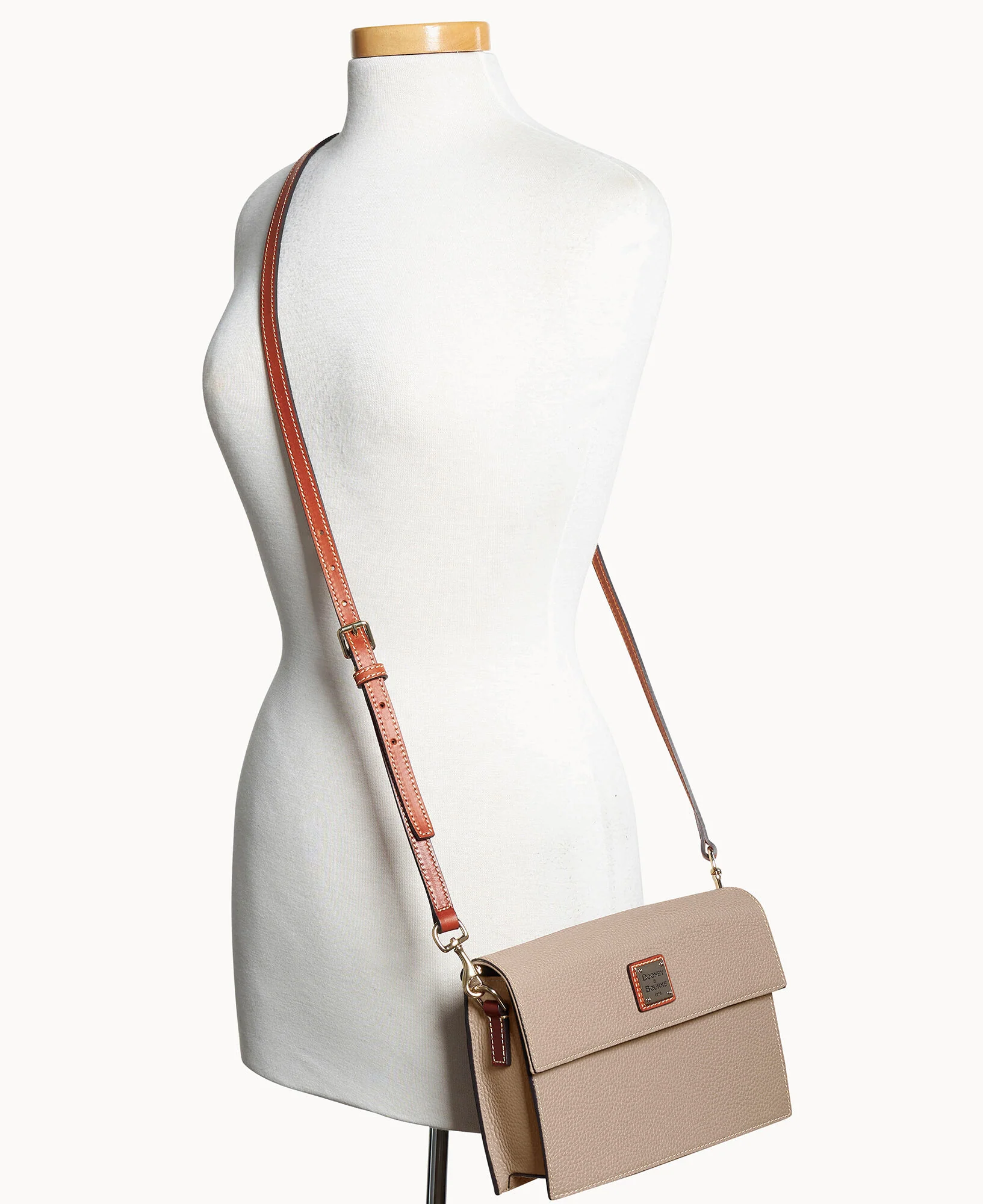 Pebble Grain East West Flap Crossbody - Image 15