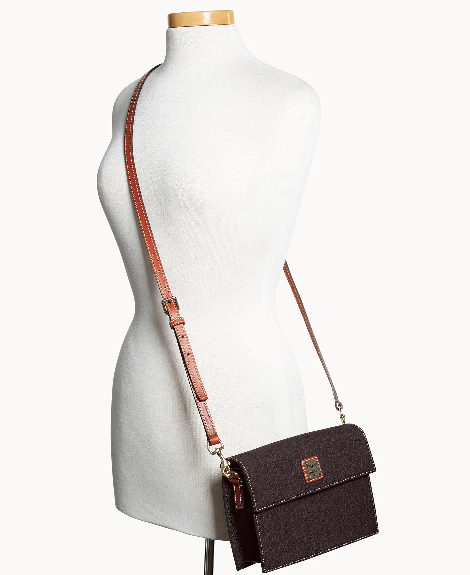 Pebble Grain East West Flap Crossbody - Image 20