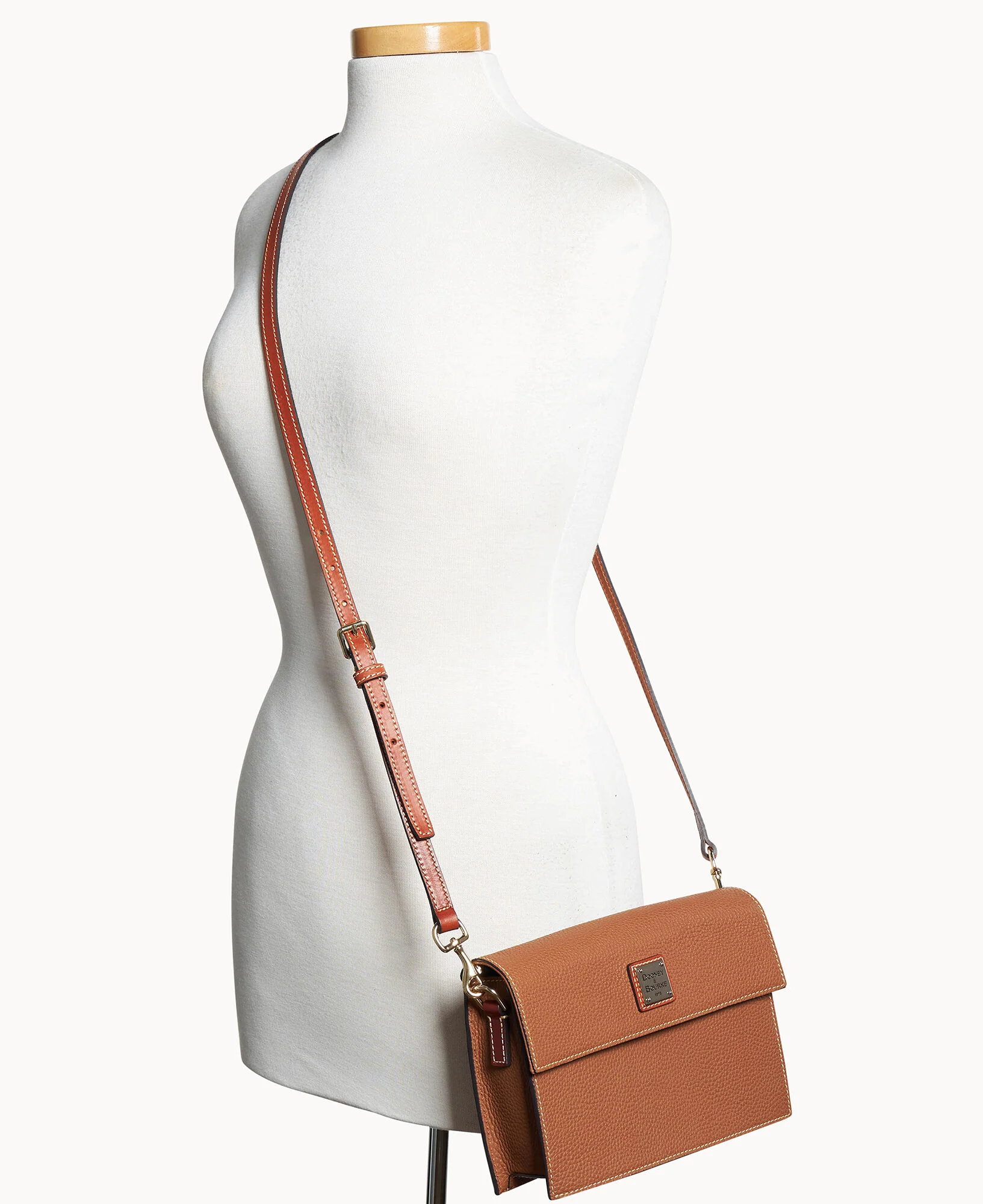 Pebble Grain East West Flap Crossbody - Image 25