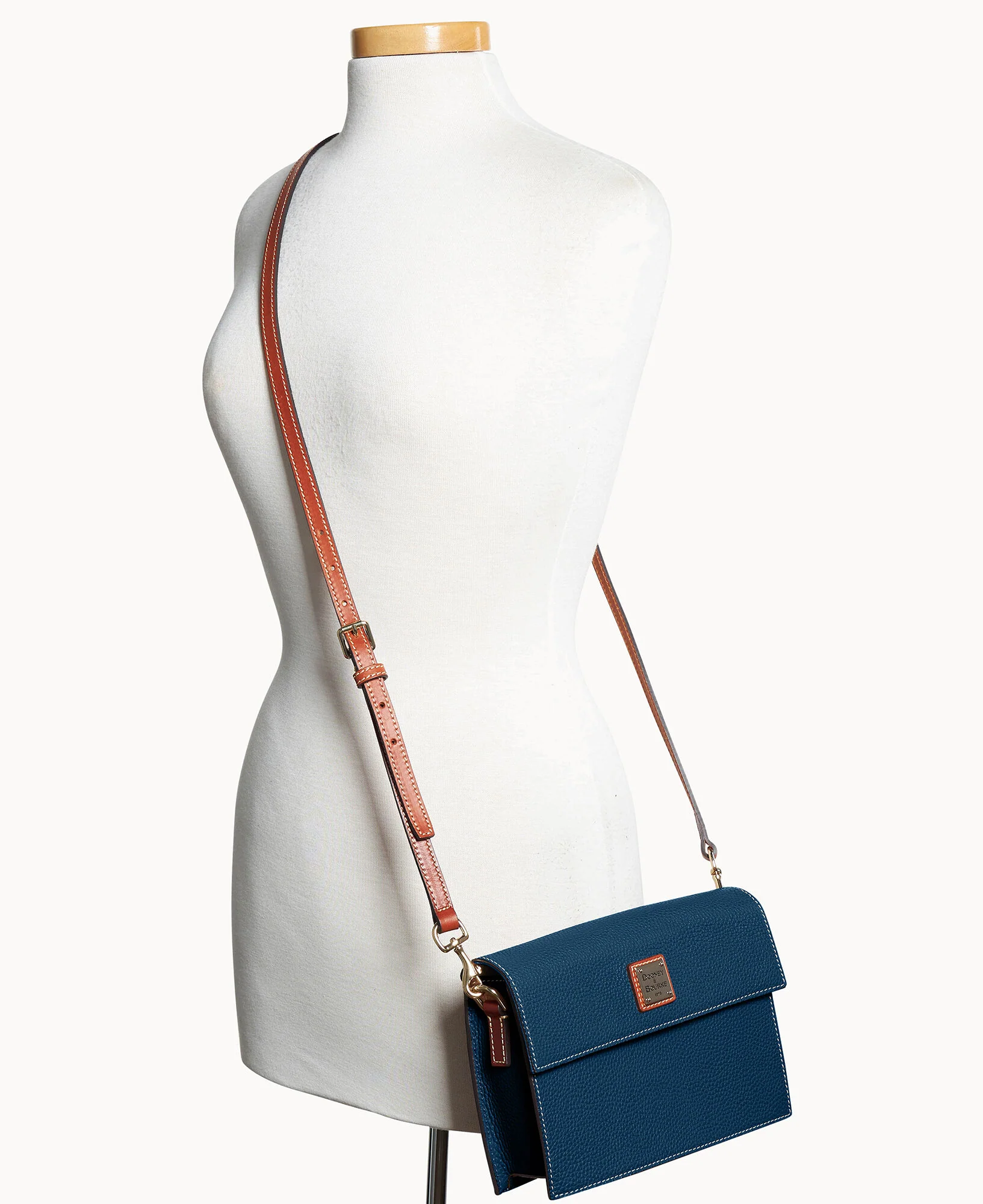 Pebble Grain East West Flap Crossbody - Image 35